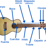 partes del ukelele instrumento musical